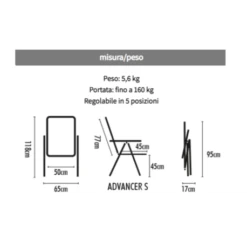 WESTFIELD Sedia Pieghevole Brunner Advancer Small -Landosport Saldi sedia pieghevole advancer small 2