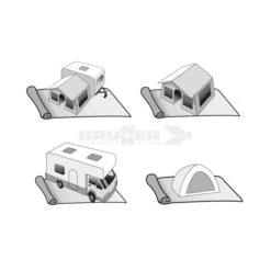 Stuoia Brunner Kinetic 250x600 -Landosport Saldi stuoia brunner kinetic 250x600 grammatura 400 copertura pavimento protezione campeggio tenda camper roulotte 2