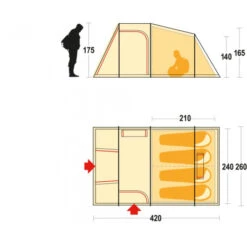 Tenda Ferrino Meteora 4 -Landosport Saldi tenda ferrino meteora 4 family ampia spaziosa abside anteriore campeggio stanziale 2